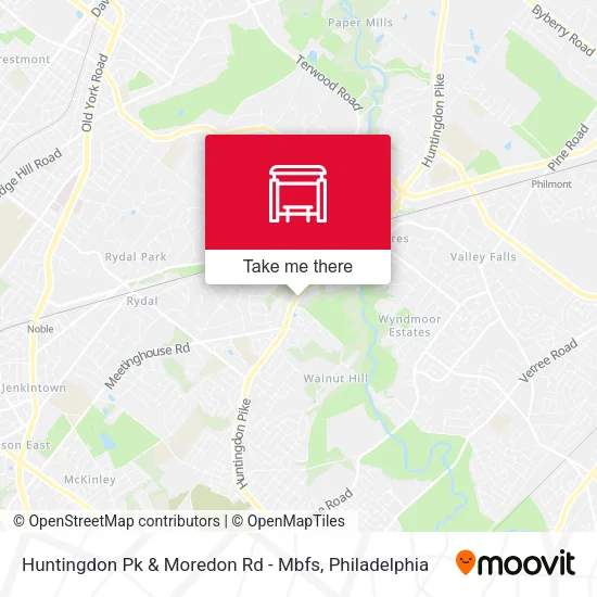 Huntingdon Pk & Moredon Rd - Mbfs map