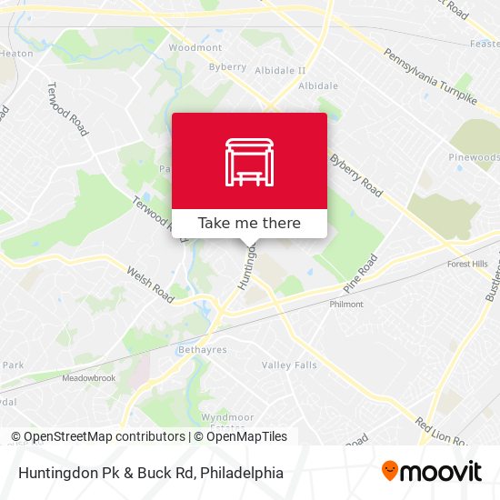 Huntingdon Pk & Buck Rd map