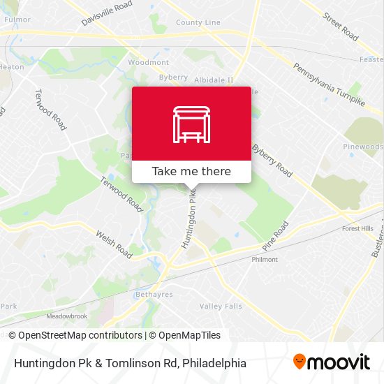Huntingdon Pk & Tomlinson Rd map