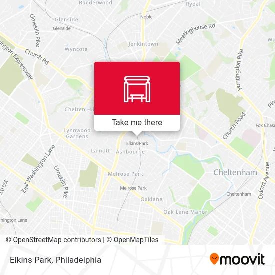 Elkins Park map