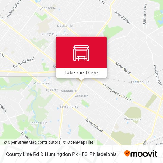 County Line Rd & Huntingdon Pk - FS map