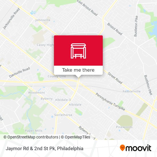 Jaymor Rd & 2nd St Pk map