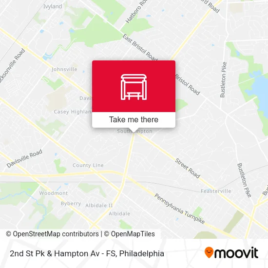 2nd St Pk & Hampton Av - FS map