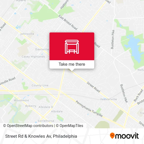 Street Rd & Knowles Av map