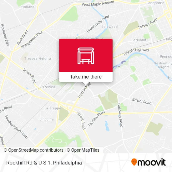 Rockhill Rd & U S 1 map