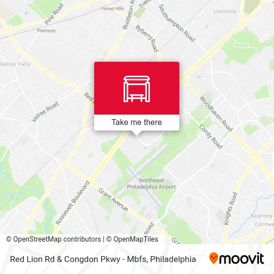 Red Lion Rd & Congdon Pkwy - Mbfs map