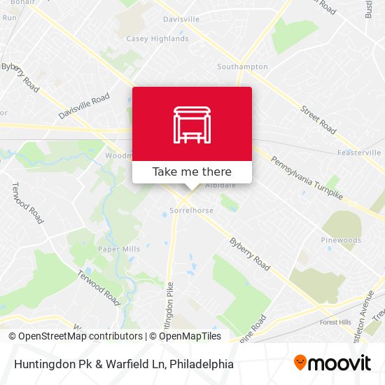 Huntingdon Pk & Warfield Ln map