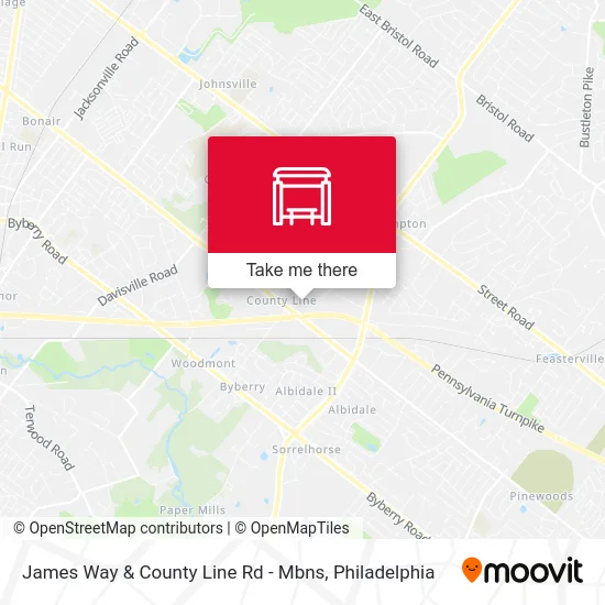 James Way & County Line Rd - Mbns map