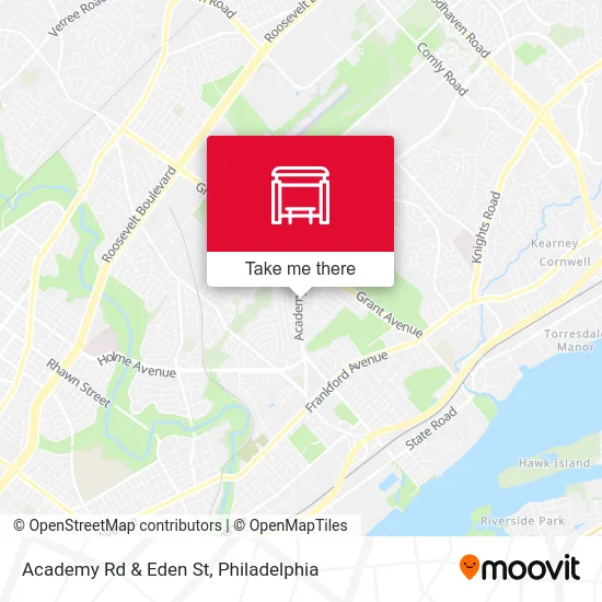 Academy Rd & Eden St map