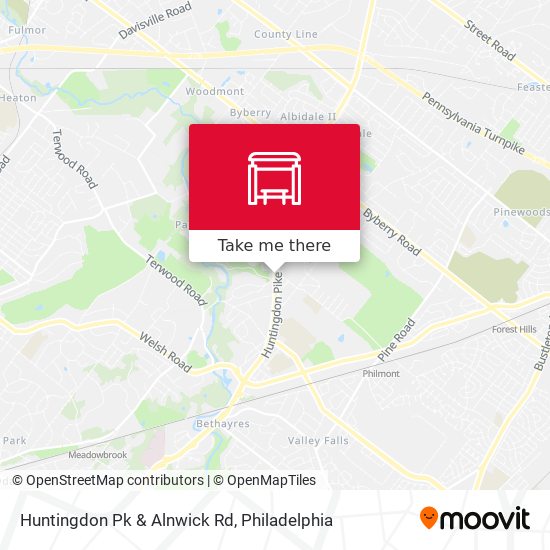 Huntingdon Pk & Alnwick Rd map