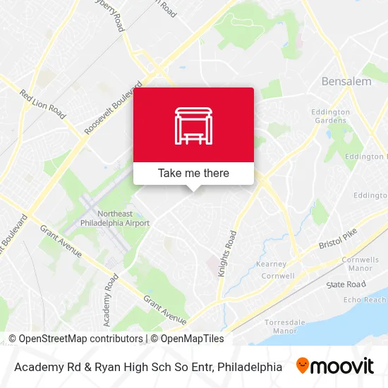 Academy Rd & Ryan High Sch So Entr map