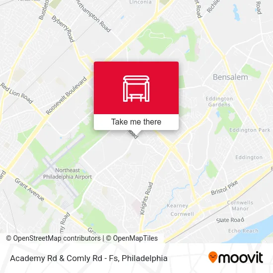 Academy Rd & Comly Rd - Fs map