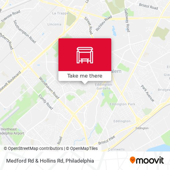 Medford Rd & Hollins Rd map