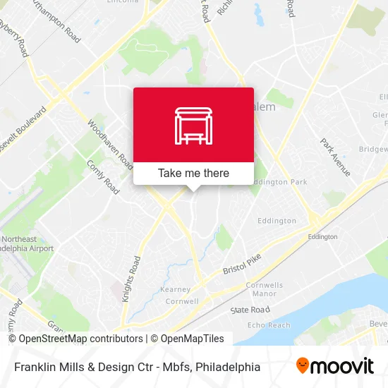 Franklin Mills & Design Ctr - Mbfs map