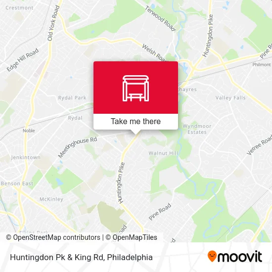 Huntingdon Pk & King Rd map