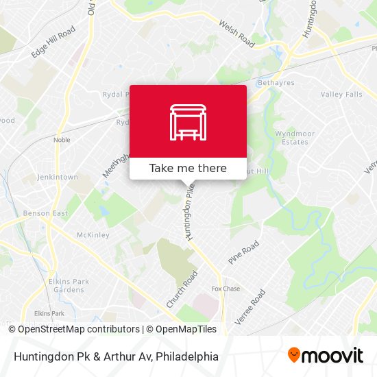Huntingdon Pk & Arthur Av map