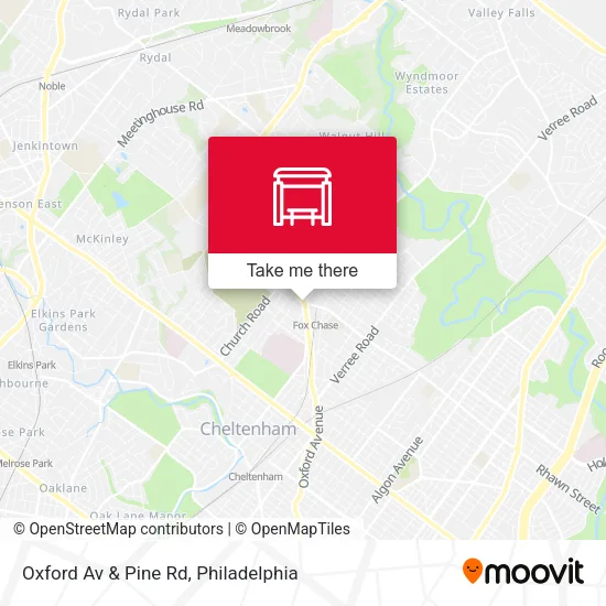 Mapa de Oxford Av & Pine Rd