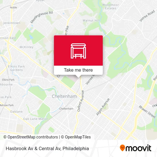 Hasbrook Av & Central Av map