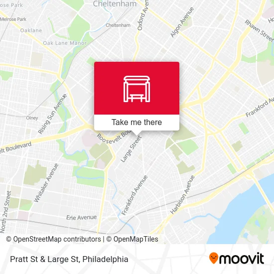 Pratt St & Large St map