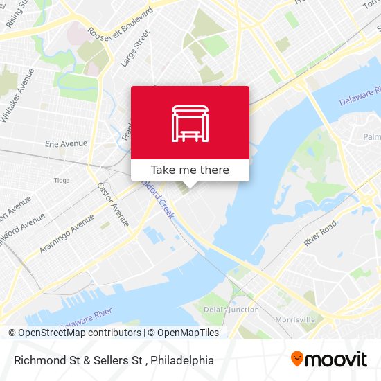 Richmond St & Sellers St map
