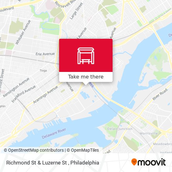 Richmond St & Luzerne St map
