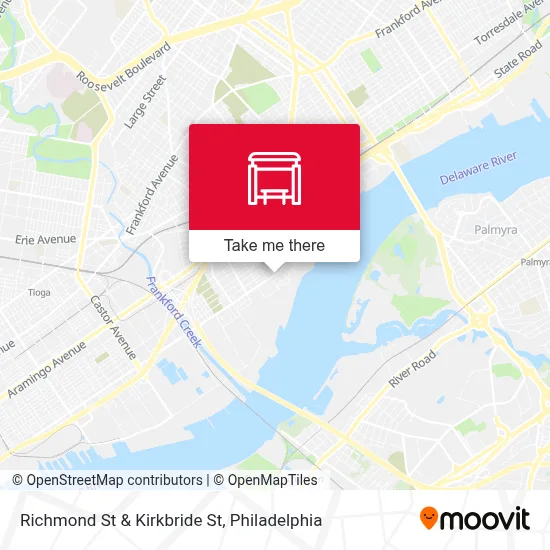 Richmond St & Kirkbride St map