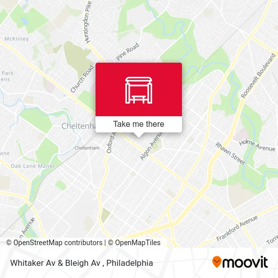 Whitaker Av & Bleigh Av map