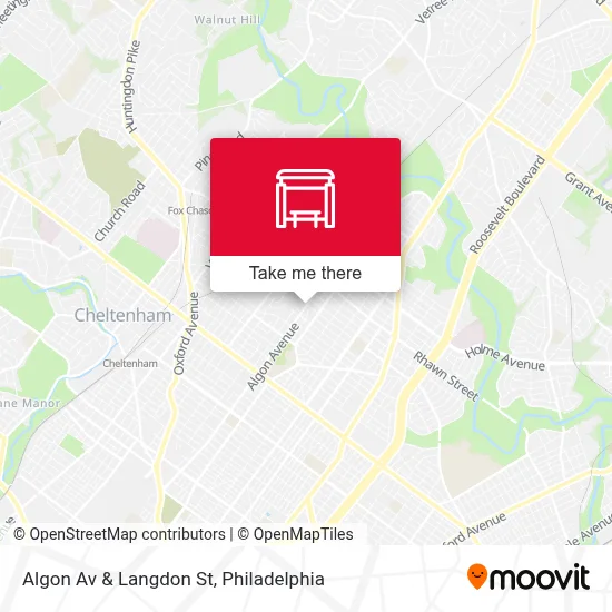 Algon Av & Langdon St map