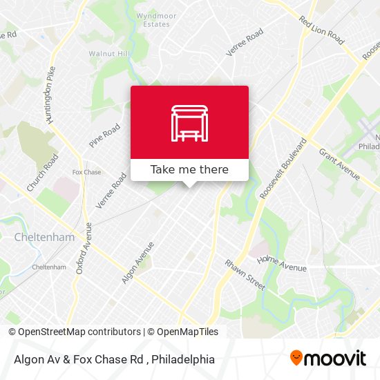 Algon Av & Fox Chase Rd map