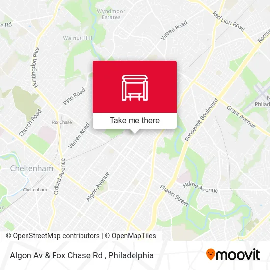 Algon Av & Fox Chase Rd map