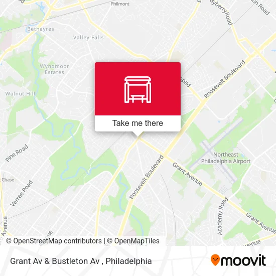 Grant Av & Bustleton Av map