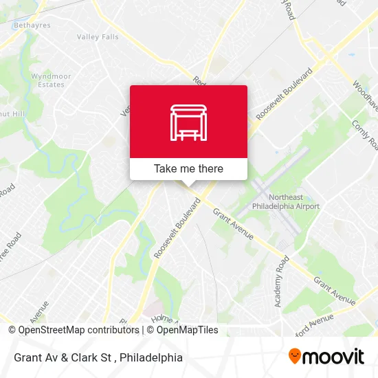 Grant Av & Clark St map