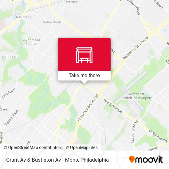 Grant Av & Bustleton Av - Mbns map