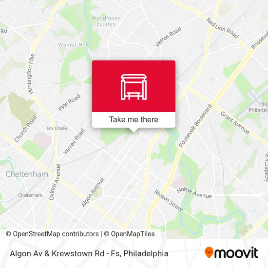 Algon Av & Krewstown Rd - Fs map