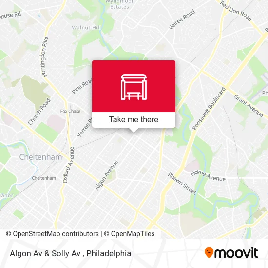 Algon Av & Solly Av map