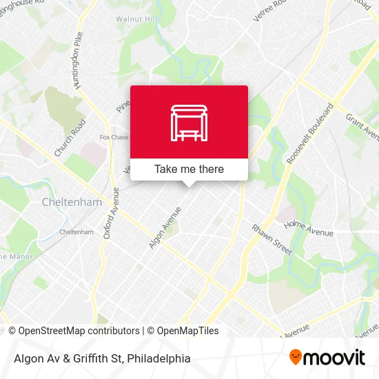 Algon Av & Griffith St map