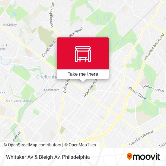 Whitaker Av & Bleigh Av map