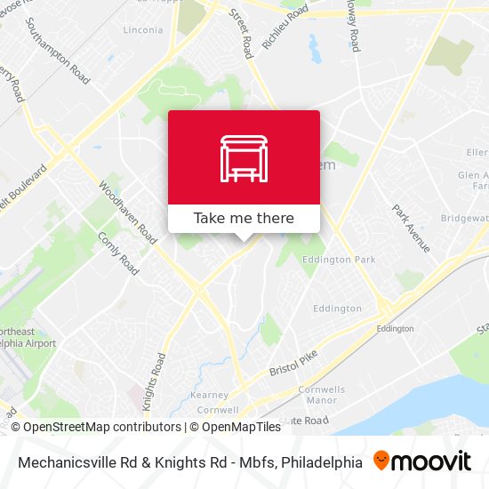 Mechanicsville Rd & Knights Rd - Mbfs map