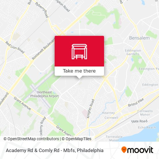 Academy Rd & Comly Rd - Mbfs map