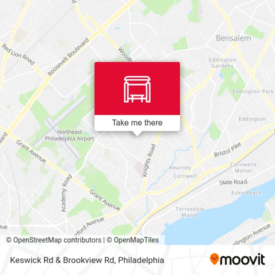 Keswick Rd & Brookview Rd map