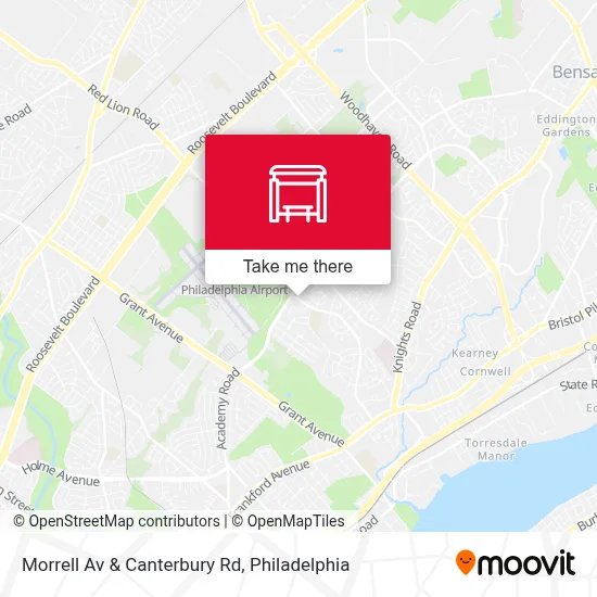 Morrell Av & Canterbury Rd map