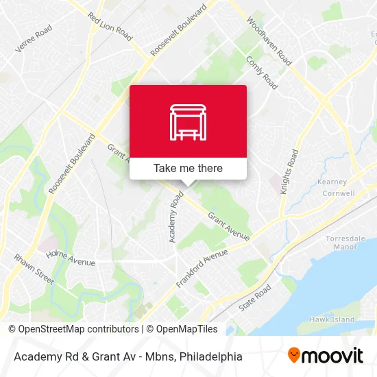 Academy Rd & Grant Av - Mbns map