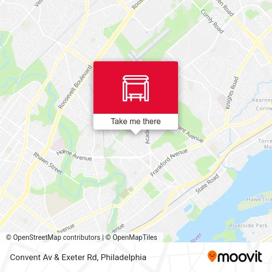 Convent Av & Exeter Rd map