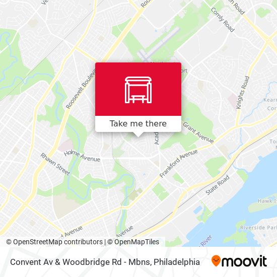 Mapa de Convent Av & Woodbridge Rd - Mbns