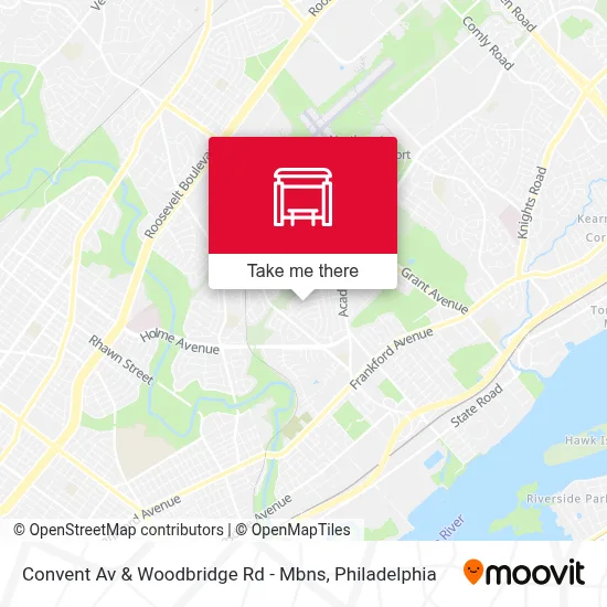 Convent Av & Woodbridge Rd - Mbns map