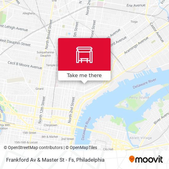 Frankford Av & Master St - Fs map
