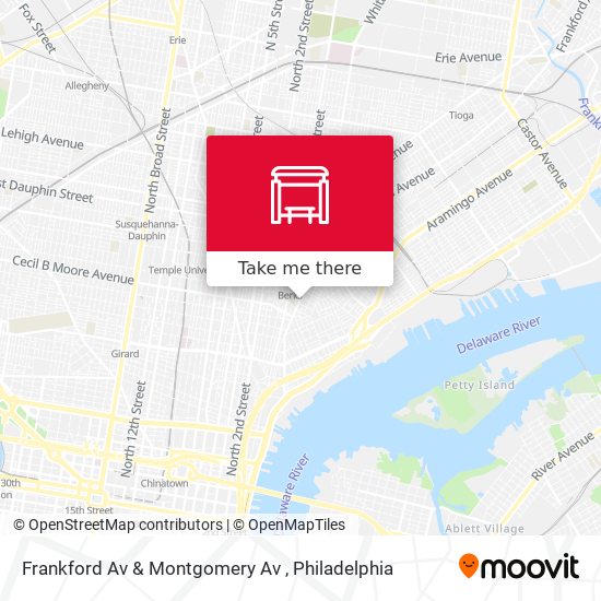 Frankford Av & Montgomery Av map