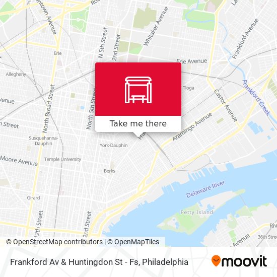 Frankford Av & Huntingdon St - Fs map