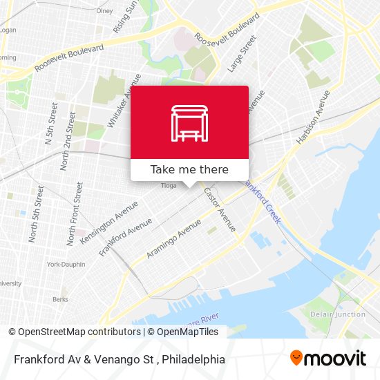 Frankford Av & Venango St map