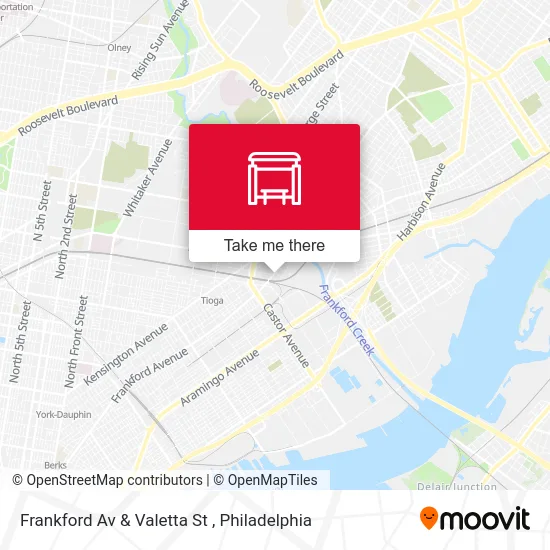 Frankford Av & Valetta St map